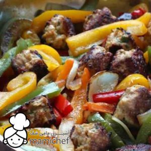 خوراک مرغ با سبزیجات